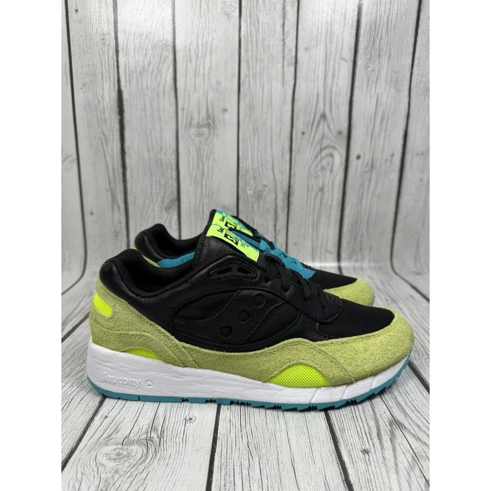 Saucony Shadow 6000 Split Black Lime Green Teal Men's Size 9.5 S70751-1